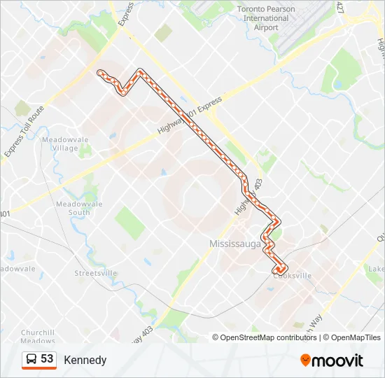 53 Bus Line Map