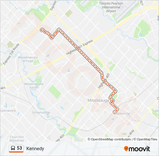 53 Bus Line Map