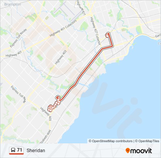 71 Bus Line Map