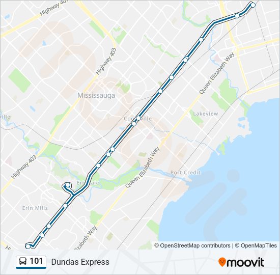 101 Bus Line Map