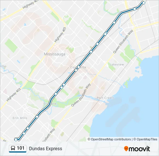 101 Bus Line Map
