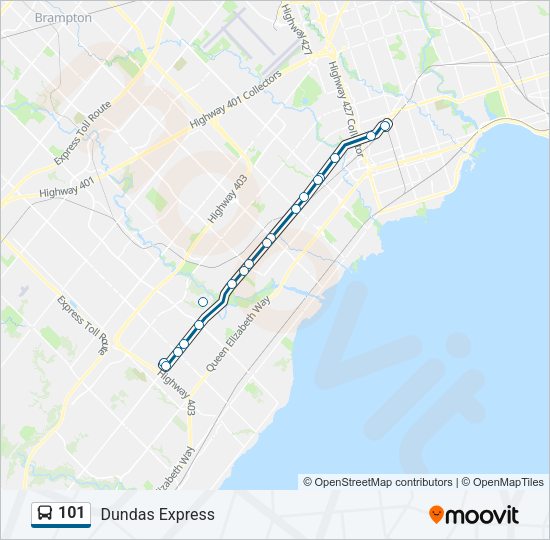 101 Bus Line Map