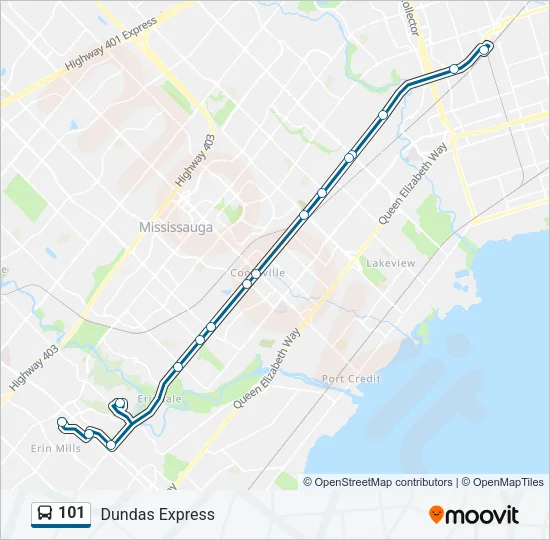 101 Bus Line Map