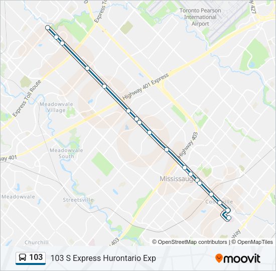 103 Bus Line Map