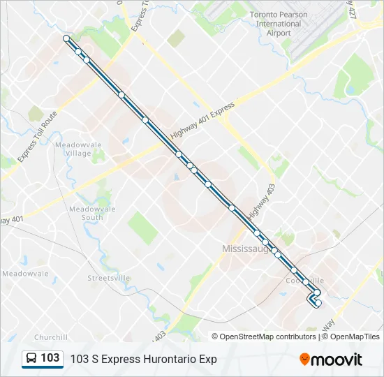 103 Bus Line Map