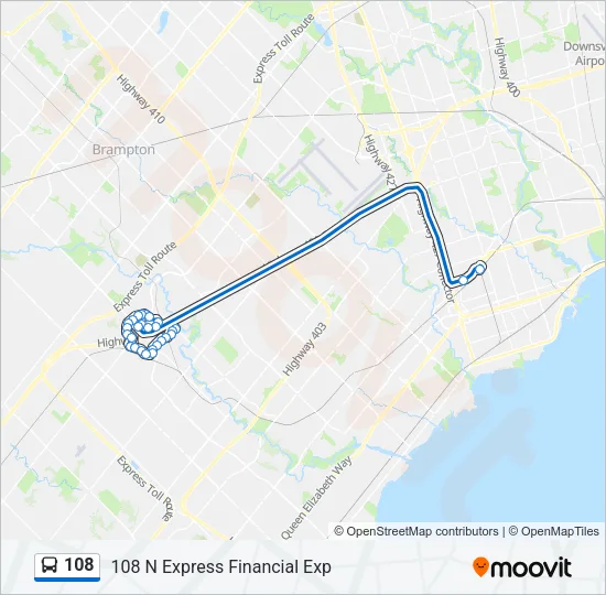 108 Bus Line Map