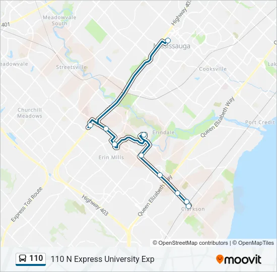 110 Bus Line Map