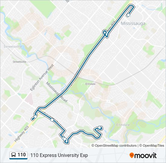 110 Bus Line Map