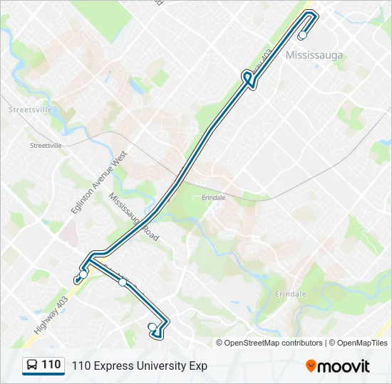 110 Bus Line Map