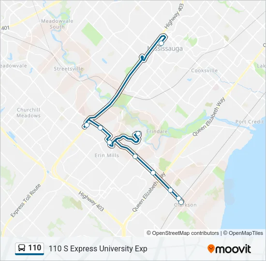 110 Bus Line Map