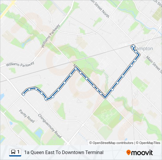 1 Bus Line Map