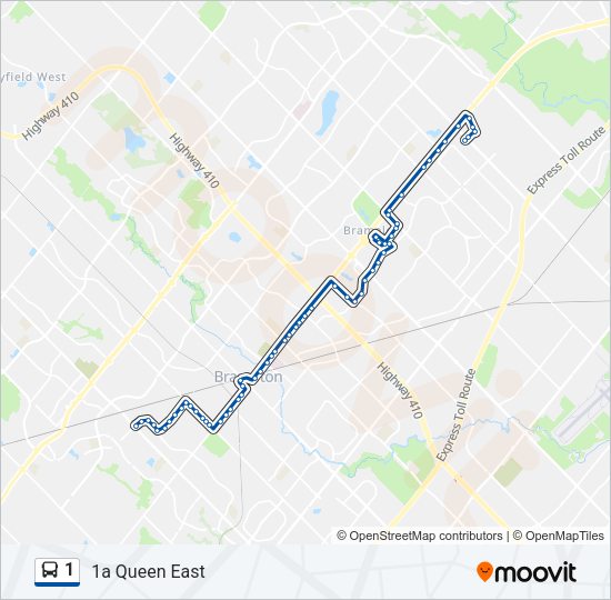 1 Bus Line Map