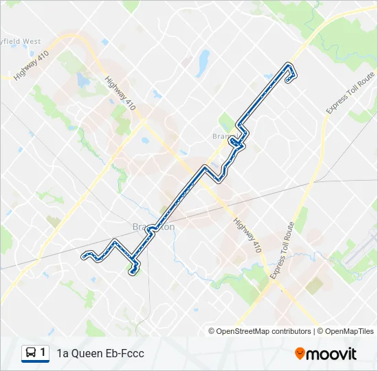 1 Bus Line Map