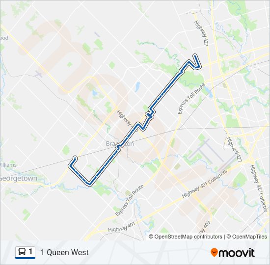 1 Bus Line Map