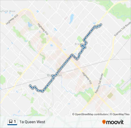 1 Bus Line Map
