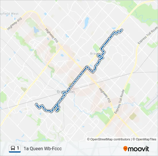 1 Bus Line Map