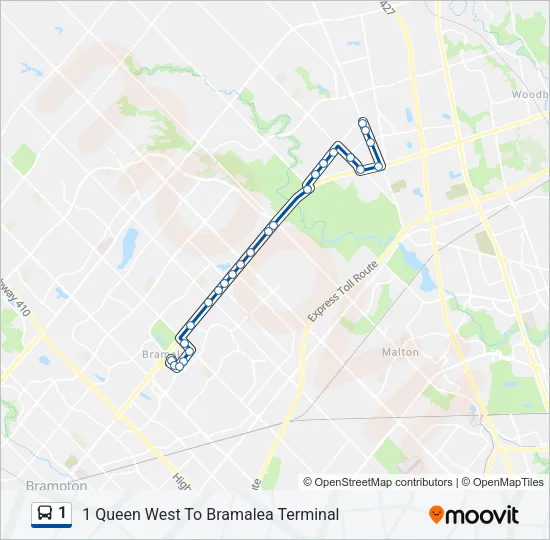 1 Bus Line Map
