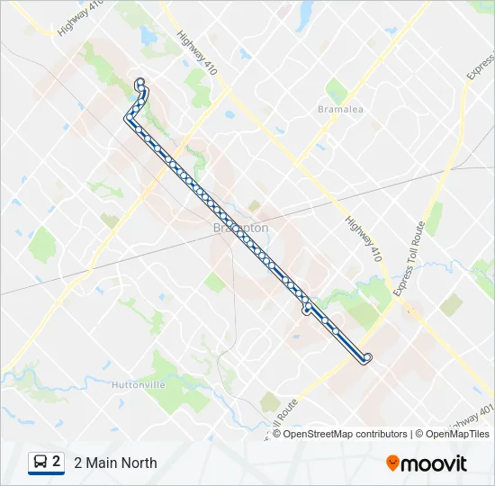 2 Bus Line Map