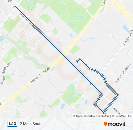 2 Bus Line Map