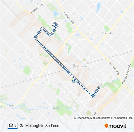 3 Bus Line Map