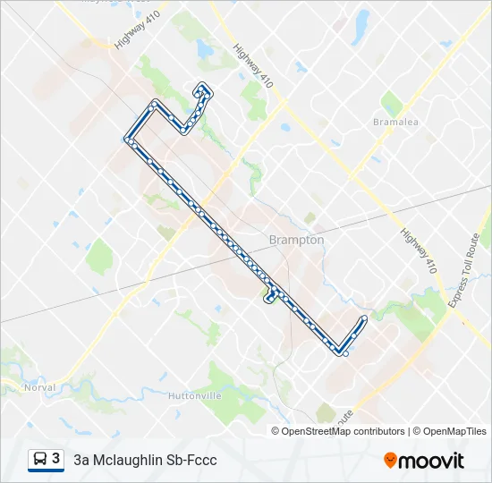 3 Bus Line Map