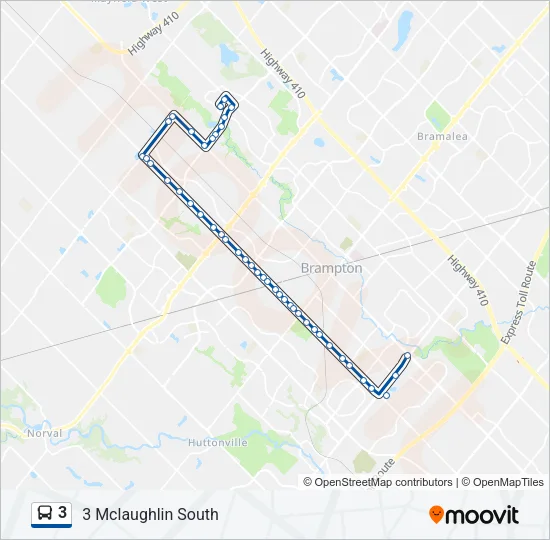 3 Bus Line Map
