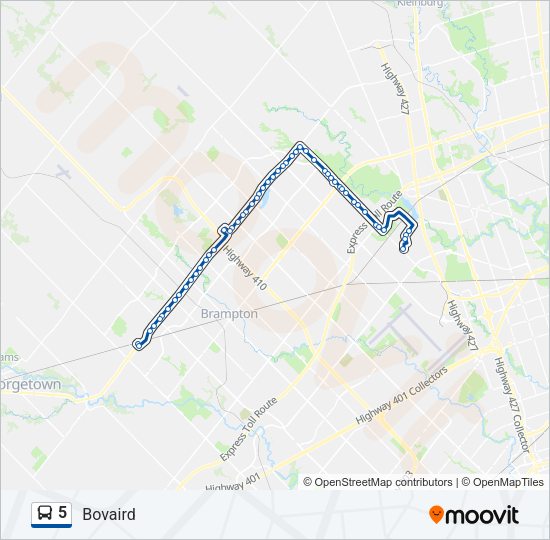 5 Bus Line Map