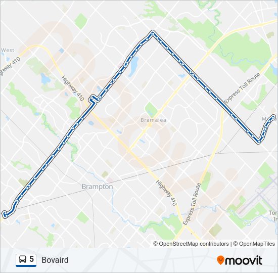 5 Bus Line Map