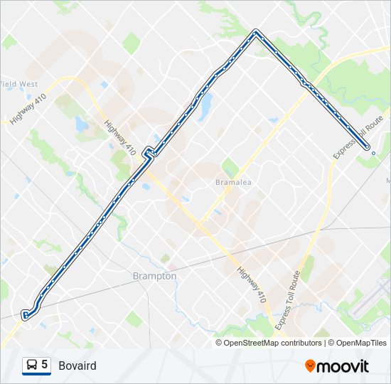 5 Bus Line Map