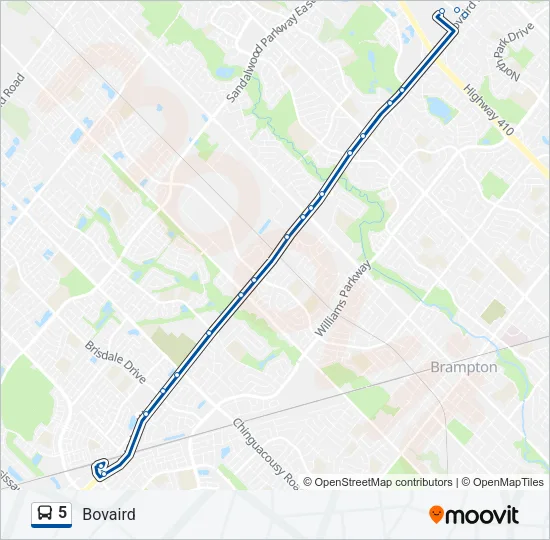 5 Bus Line Map