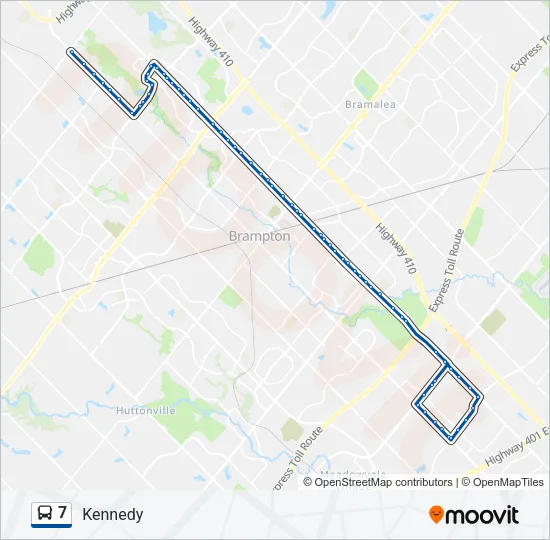 7 Bus Line Map
