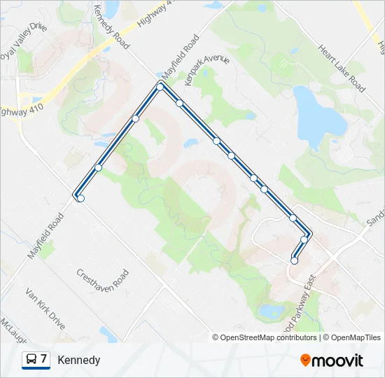 7 Bus Line Map