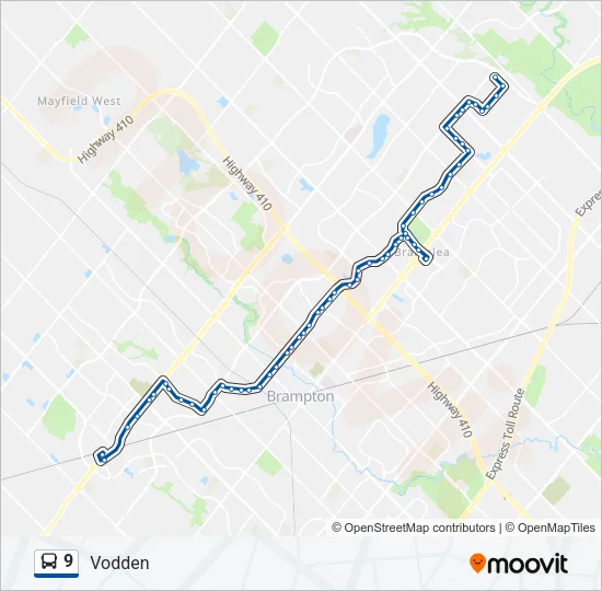 9 Bus Line Map