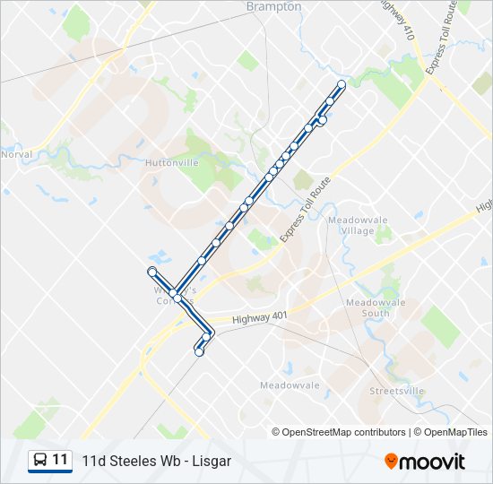 11 Bus Line Map