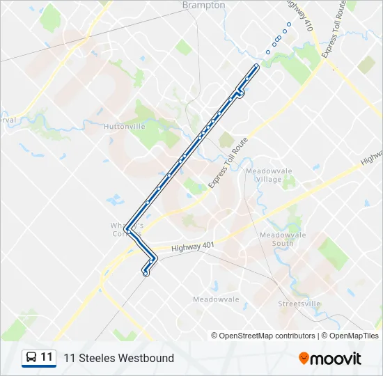 11 Bus Line Map