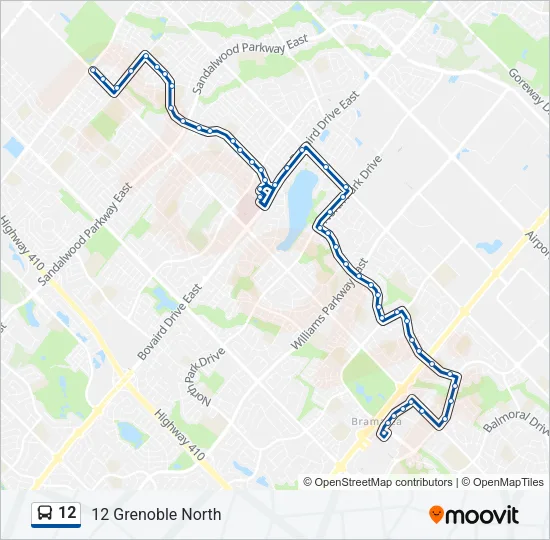 12 Bus Line Map