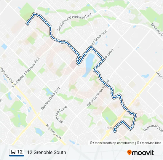 12 Bus Line Map