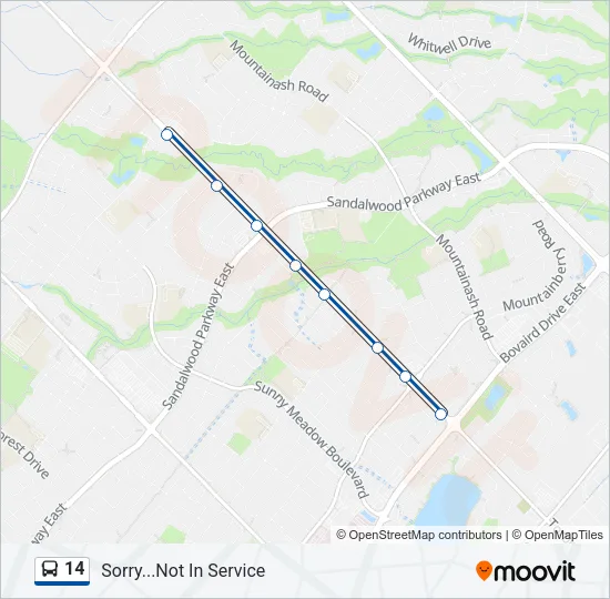 14 Bus Line Map