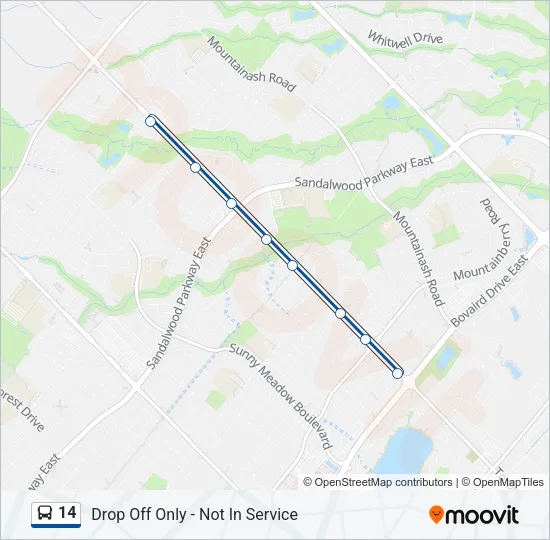 14 Bus Line Map