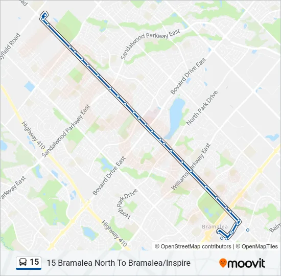 15 Bus Line Map