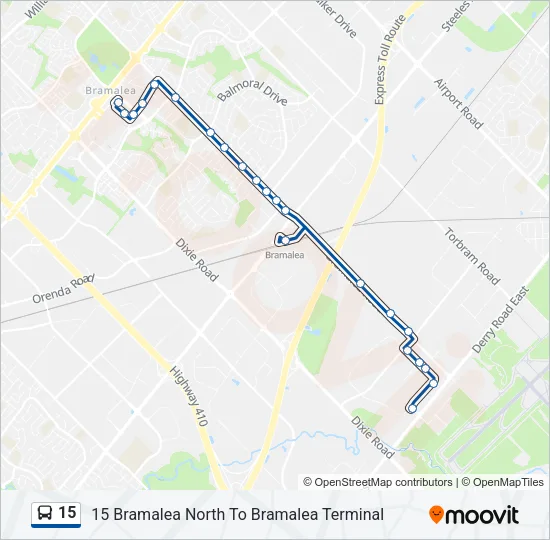 15 Bus Line Map