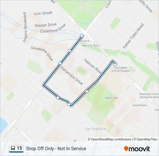 15 Bus Line Map