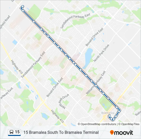 15 Bus Line Map