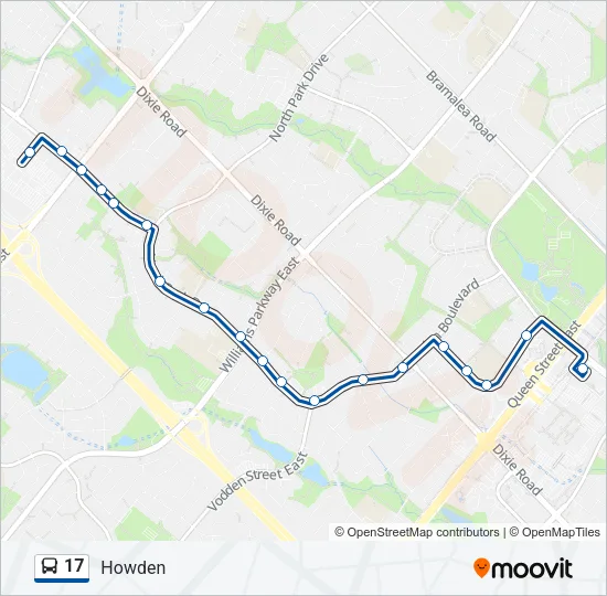 17 Bus Line Map