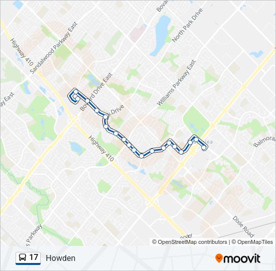 17 Bus Line Map