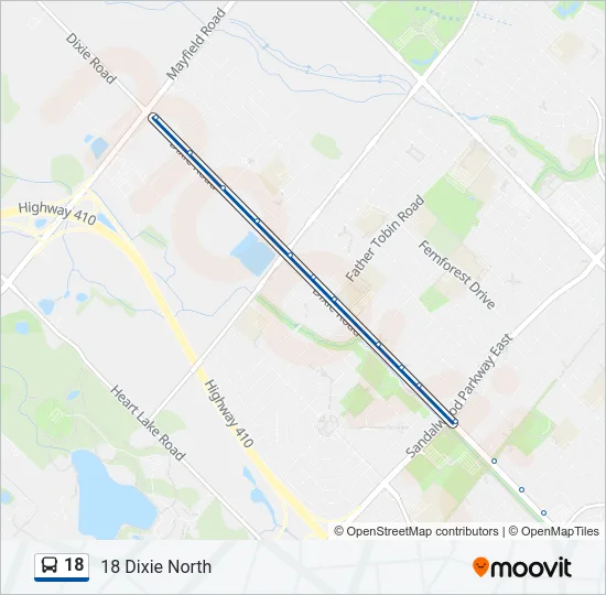 18 Bus Line Map