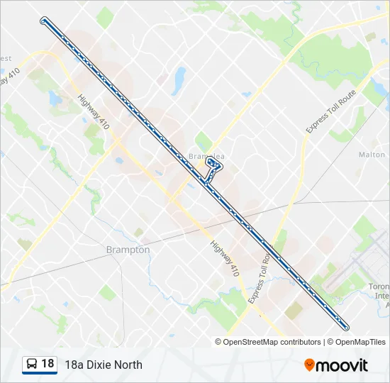 18 Bus Line Map