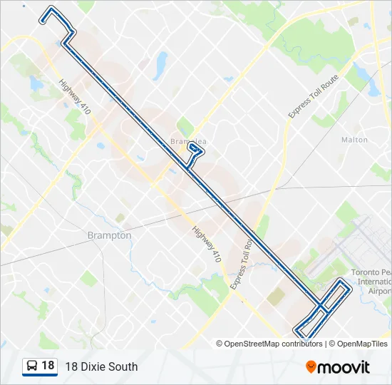 18 Bus Line Map