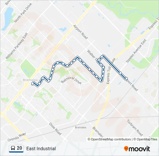 20 Bus Line Map