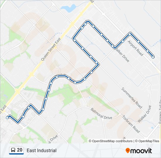 20 bus Line Map